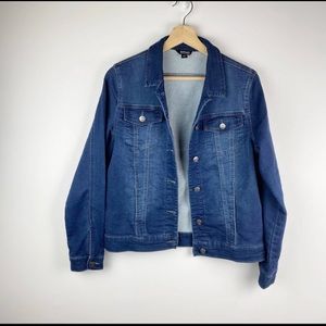 buffalo stretch knit denim jacket